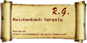Reichenbach Gergely névjegykártya